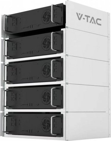 V-TAC Stojak Regał RACK do Magazynów Energii V-TAC 5,12kWh VT48100E-P2 Max. 5 modułów 10 Lat Gwarancji