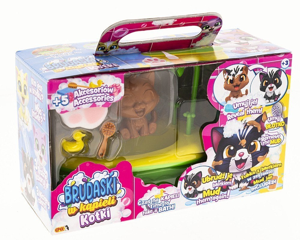 Figurka Brudaski w kšpieli Kotki Zestaw Łazienka, Fiołek