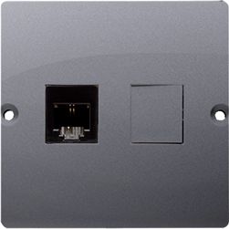 Kontakt-Simon Gniazdo telefoniczne Simon Basic pojedyncze RJ11 srebrny mat (BMTF1.02/43)