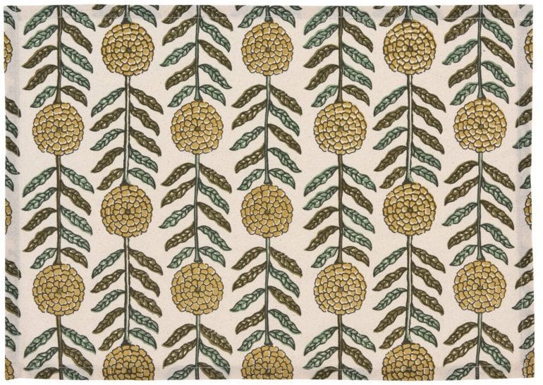 Podkładka pod talerz bawełniana w kwiaty, 45 x 30 cm