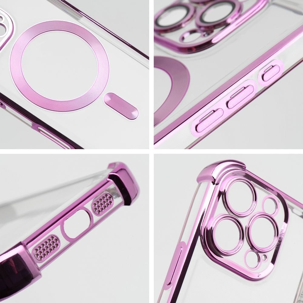 Futerał do iPhone 17 AIR kompatybilny z MagSafe Antishock Electro purpurowy