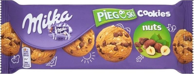 Milka Ciastka MILKA Pieguski 135g Czekolada i orzechy