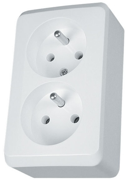 Schneider Electric Gniazdo 2-krotne z/u 16A IP20 białe GWN-230P - WDE001043