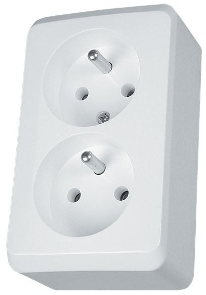 Schneider Electric Gniazdo 2-krotne z/u 16A IP20 białe GWN-230P - WDE001043