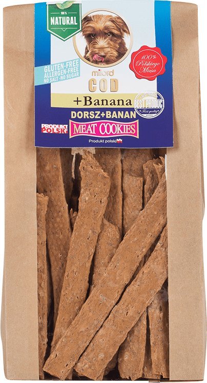 Przysmak dla psa - ciastka dorsz z bananem 80 g