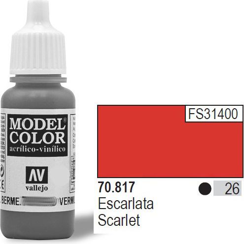 Vallejo Farba Nr26 Scarlet Matt 17ml