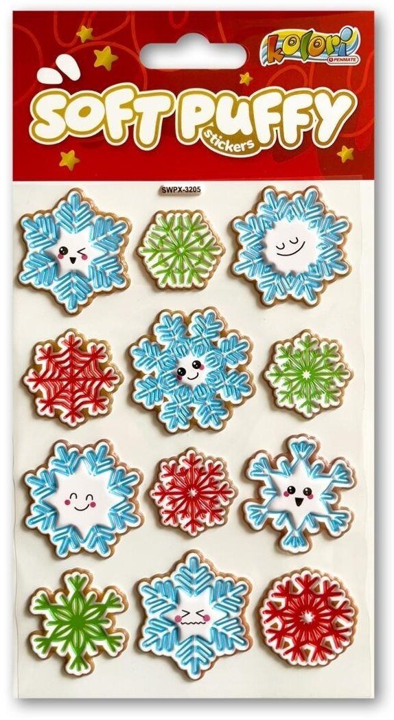 Naklejki puffy Christmas Snowflakes