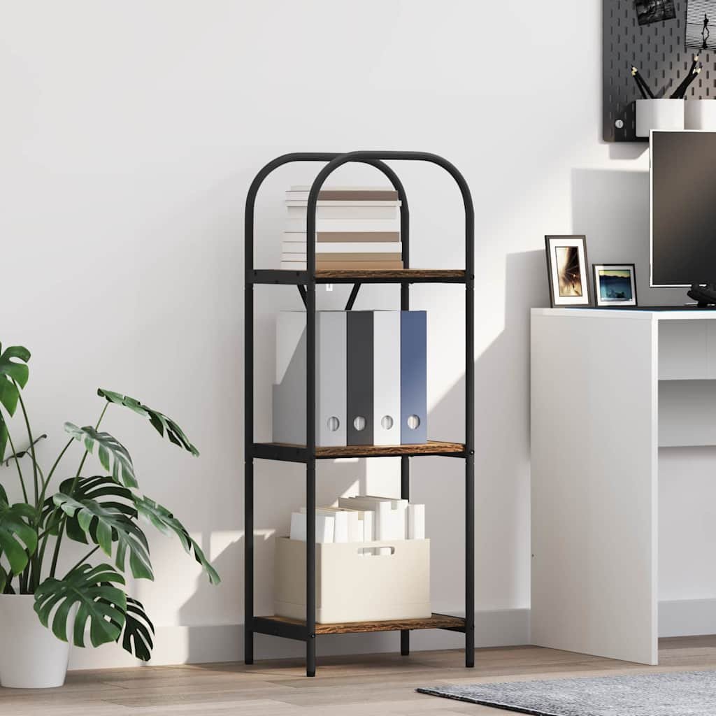 vidaXL Półka na książki Wędzony dąb 40 x 30 x 109 cm