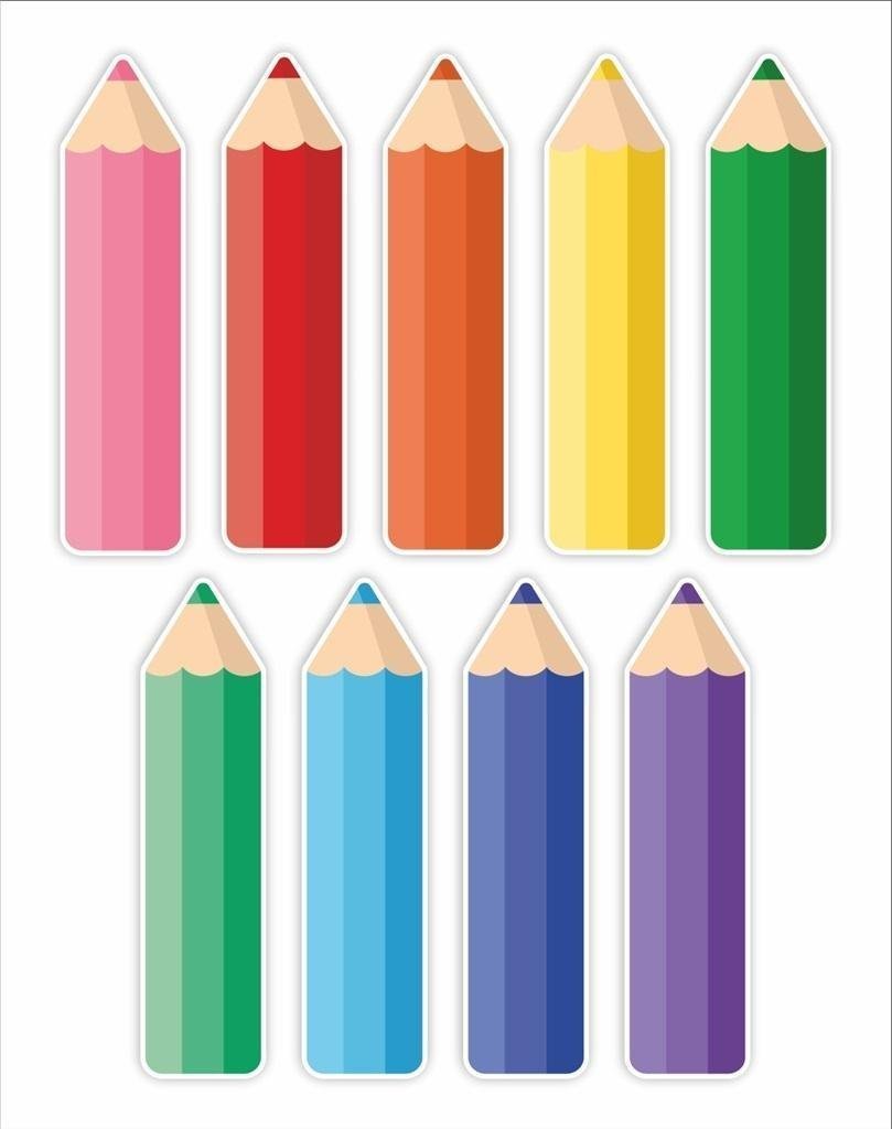 LearnHow Dekoracje - kolorowe kredki 9szt