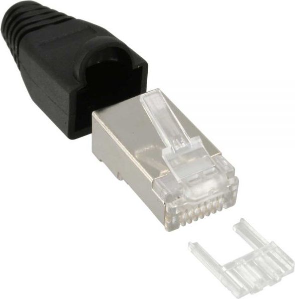 InLine Wtyczka RJ45, 8P8C, czarny 10 szt (74510S)