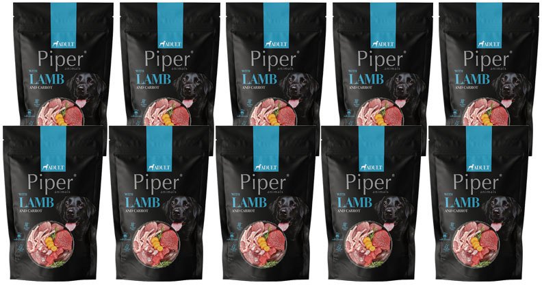 Mokra Karma dla psa Piper Animals z jagnięciną i marchewką zestaw 10 x 500 g
