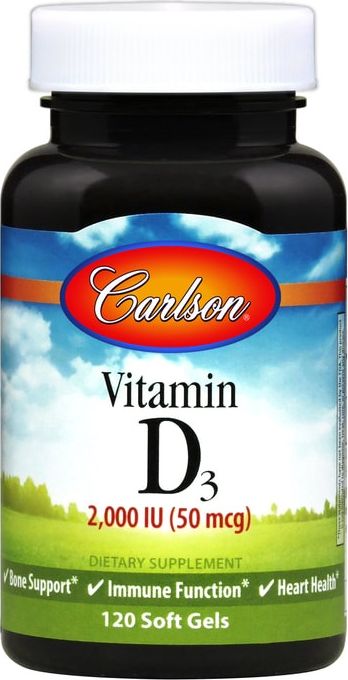 Carlson Labs Carlson Labs - Witamina D3 2000 IU, 120 kapsułek miękkich
