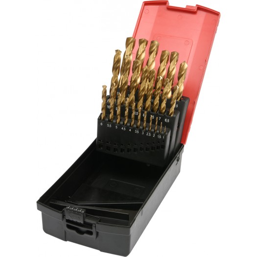 Wiertło Yato tytanowe walcowe 1,5 2 7 4,5 4 5,5 5 1 3 2,5 3,5 6 10 10,5 11 11,5 12 12,5 13 6,5 7,5 8 8,5 9 9,5mm zestaw (YT-44676)