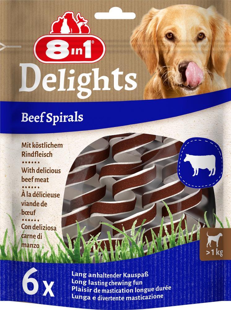 8in1 8in1 Przysmak Delights Beef Spirals