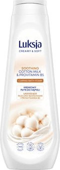 Sarantis Luksja Creamy & Soft Kremowy Płyn do kąpieli - Łagodzące Mleczko Bawełniane i Prowitamina B5 900ml