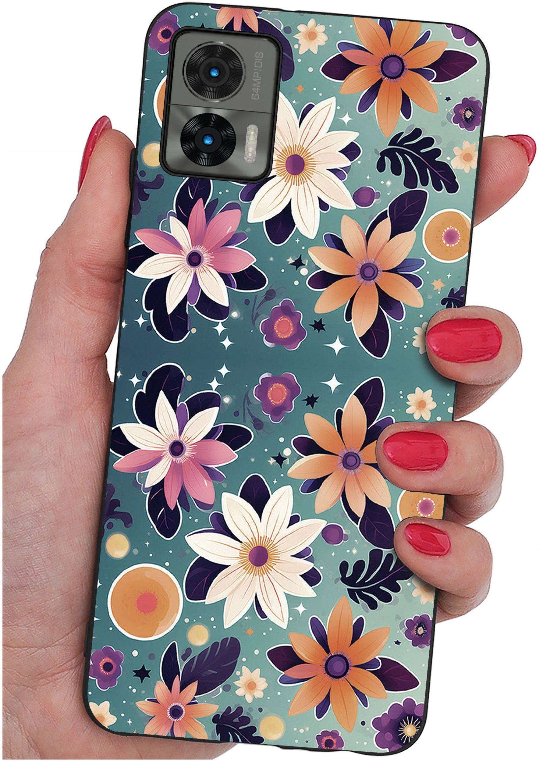 Etui do Motorola Moto Edge 30 Neo WZORY |SILIKONOWE MATT CASE + SZKŁO 9H