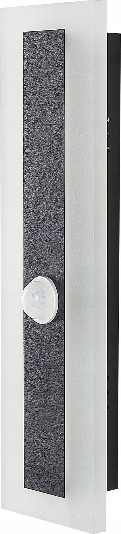 Kinkiet Beliani Lampa ścienna zewnętrzna LED z czujnikiem ruchu 30 cm czarna SAVANE