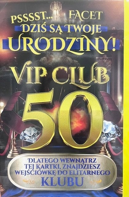 Yeku Karnet Urodziny 50 męskie