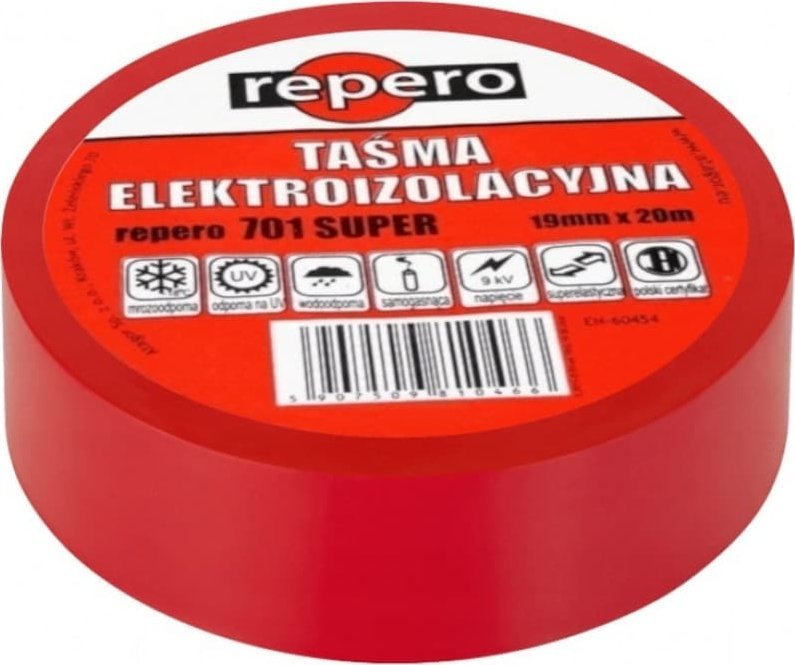 Blue Line Taśma izolacyjna 19mm/20m Repero701 Super czerwona