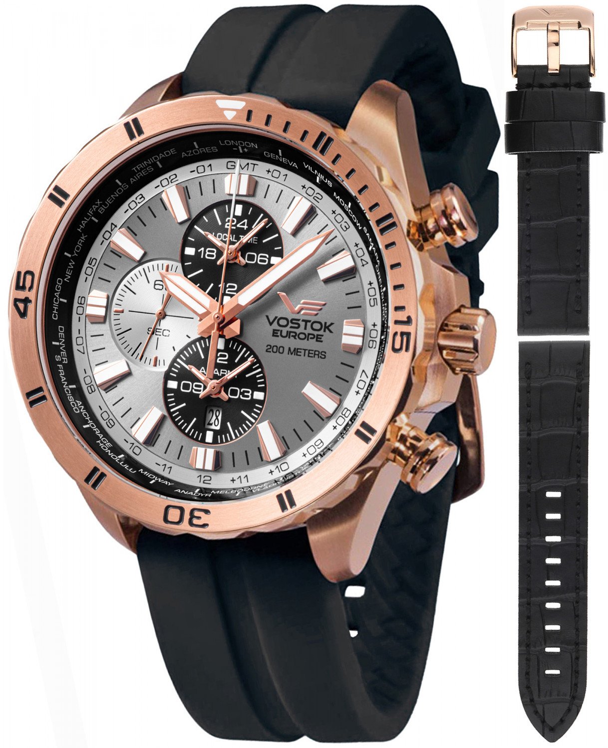 Zegarek męski Vostok Europe YM26-320B653S czarny