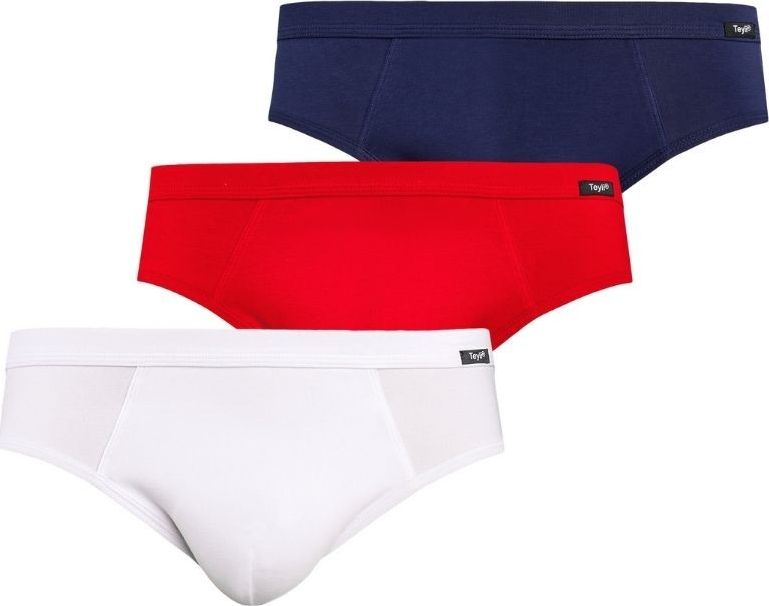 Teyli Wielopak slipów męskich Toni M Biały-czerwony-niebieski