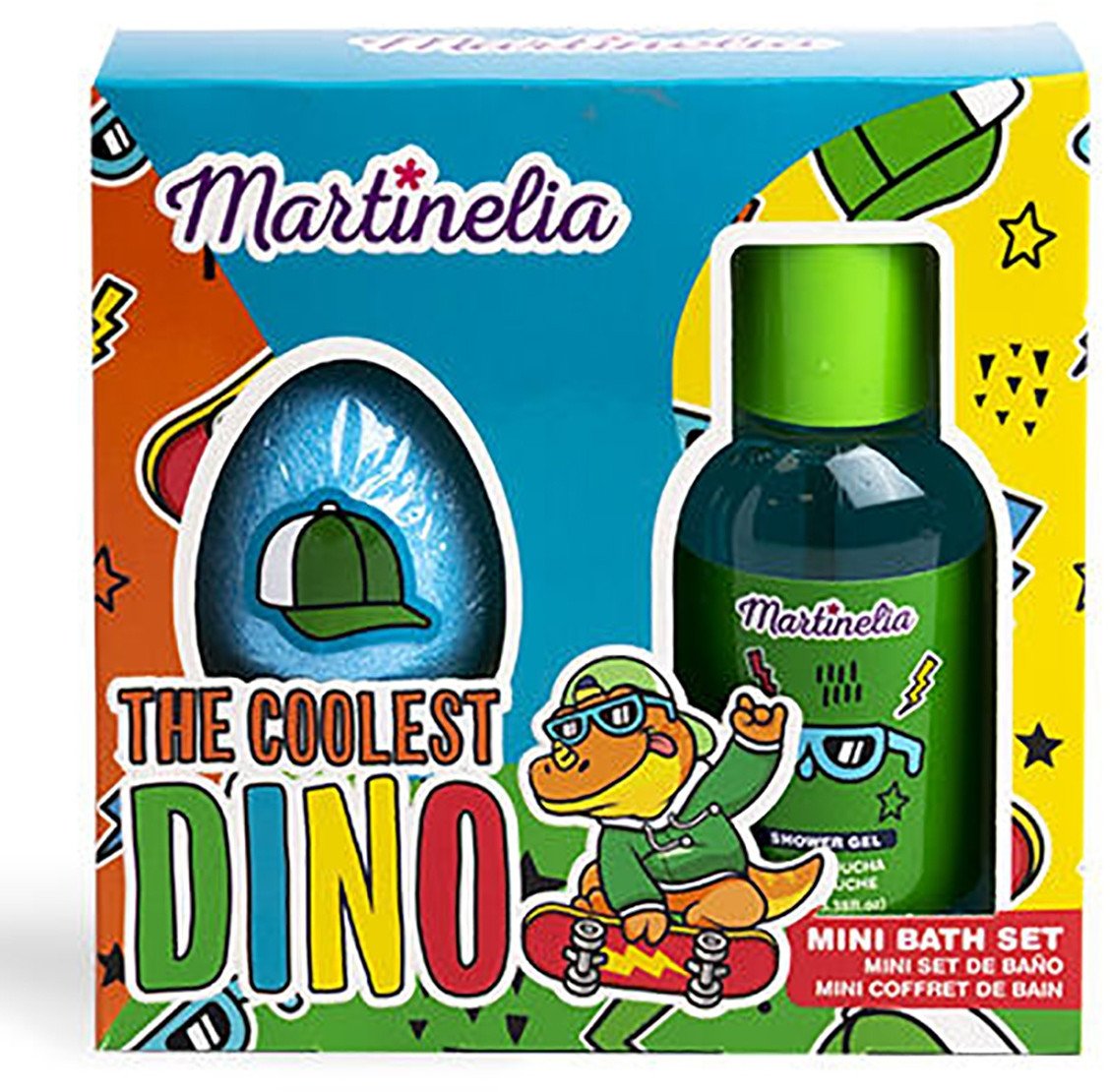 Vonios rinkinys vaikams Martinelia The Coolest Dino Mini, 100 ml/70 g