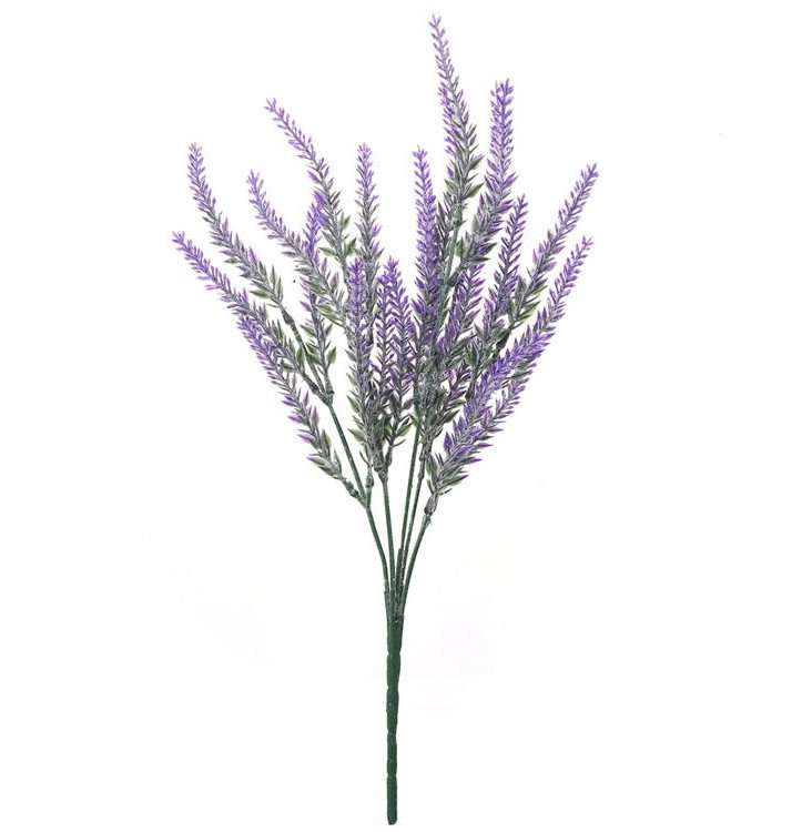 SZTUCZNA Roślina LAWENDA 1 sztuka DEKORACJA do 36cm GAŁĄZKA OBFITA PIĘKNA