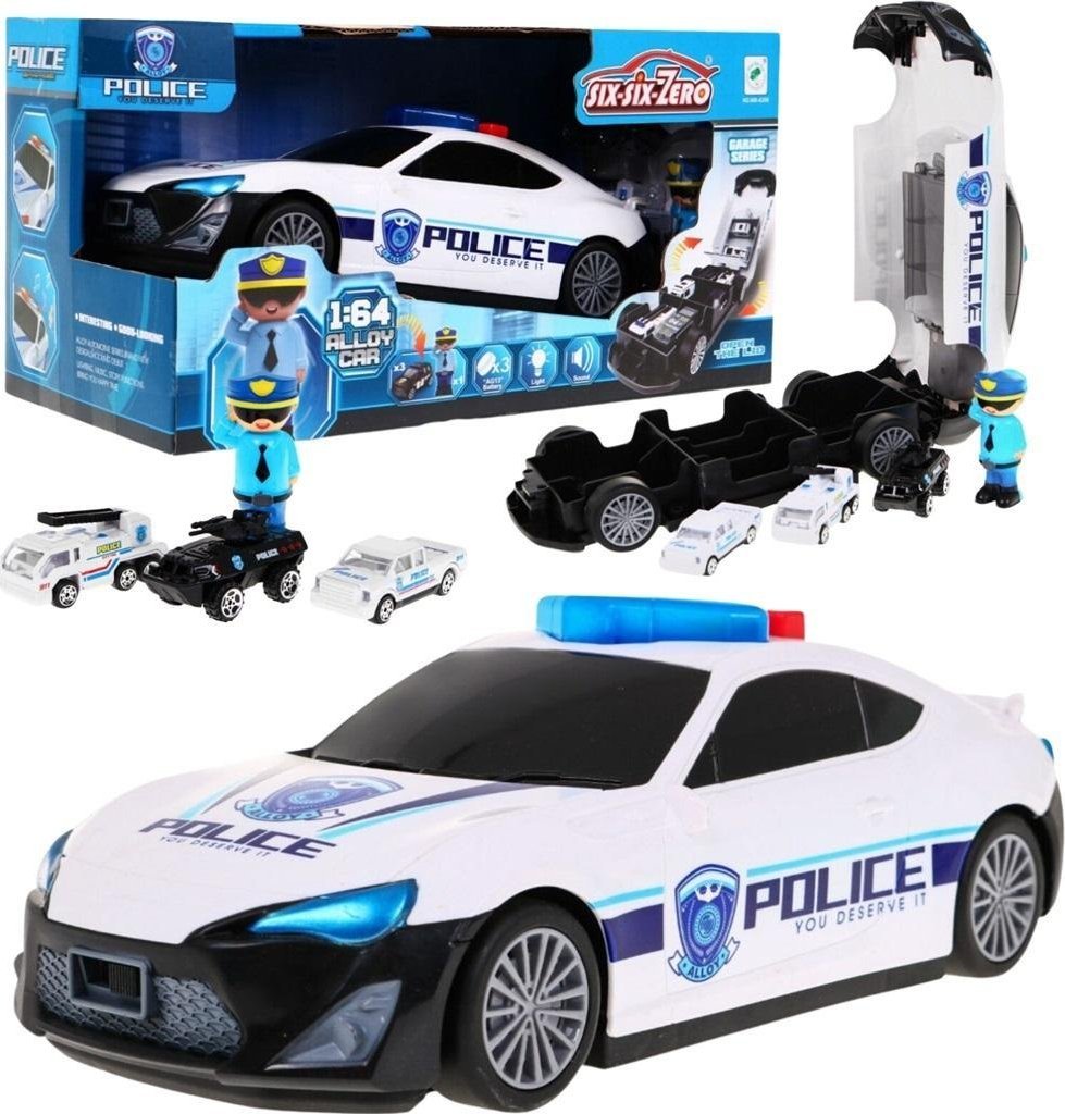 Samoch?d policyjny rozk?adany metalowy