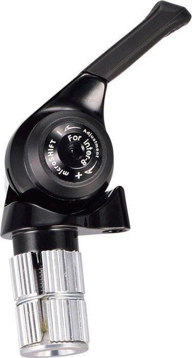 Microshift Manetka MICROSHIFT INTER 8, Prawa, 8.rzędowa, Kompatybilna z Shimano, Bar End Shifter, Indeksowanie (NEW)