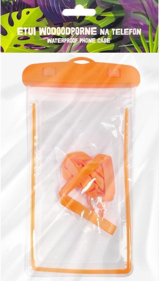 Etui wodoodporne na telefon pomarańczowe