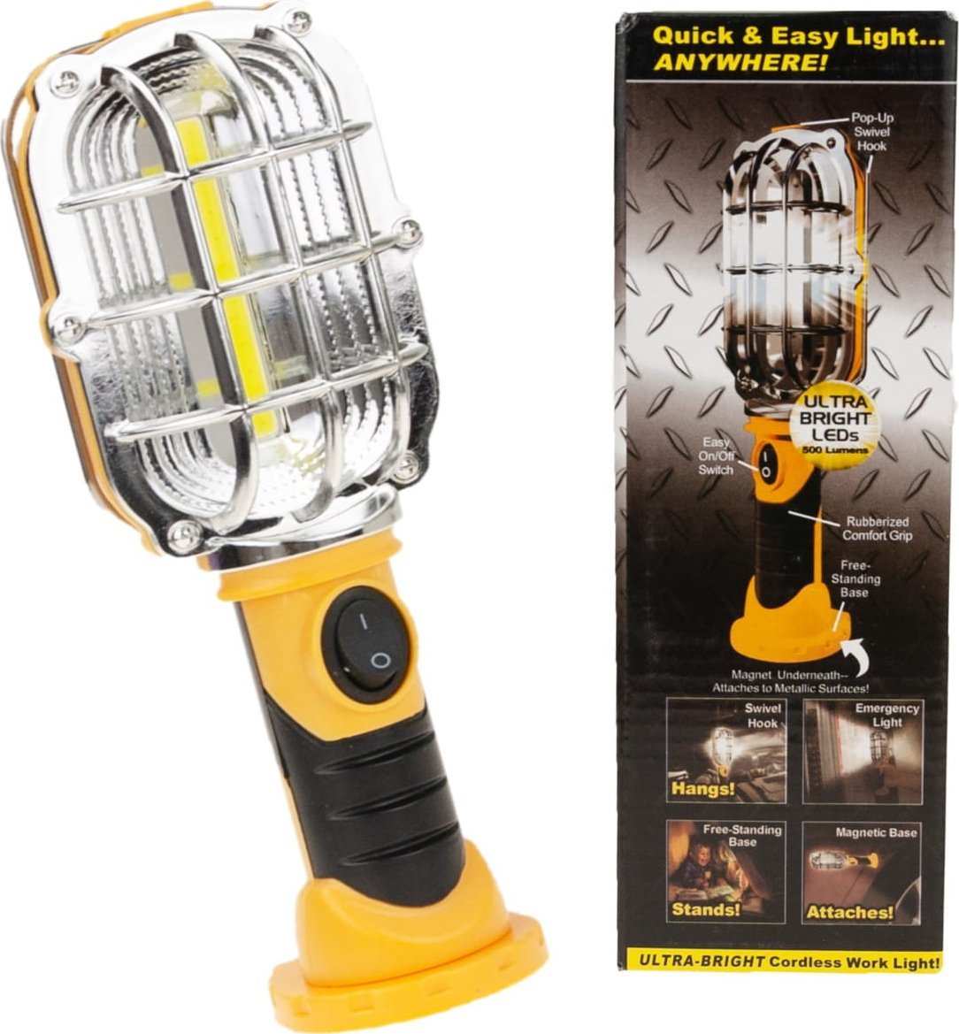 LAMPA LATARKA WARSZTATOWA 3W1 LED COB MAGNES HAK
