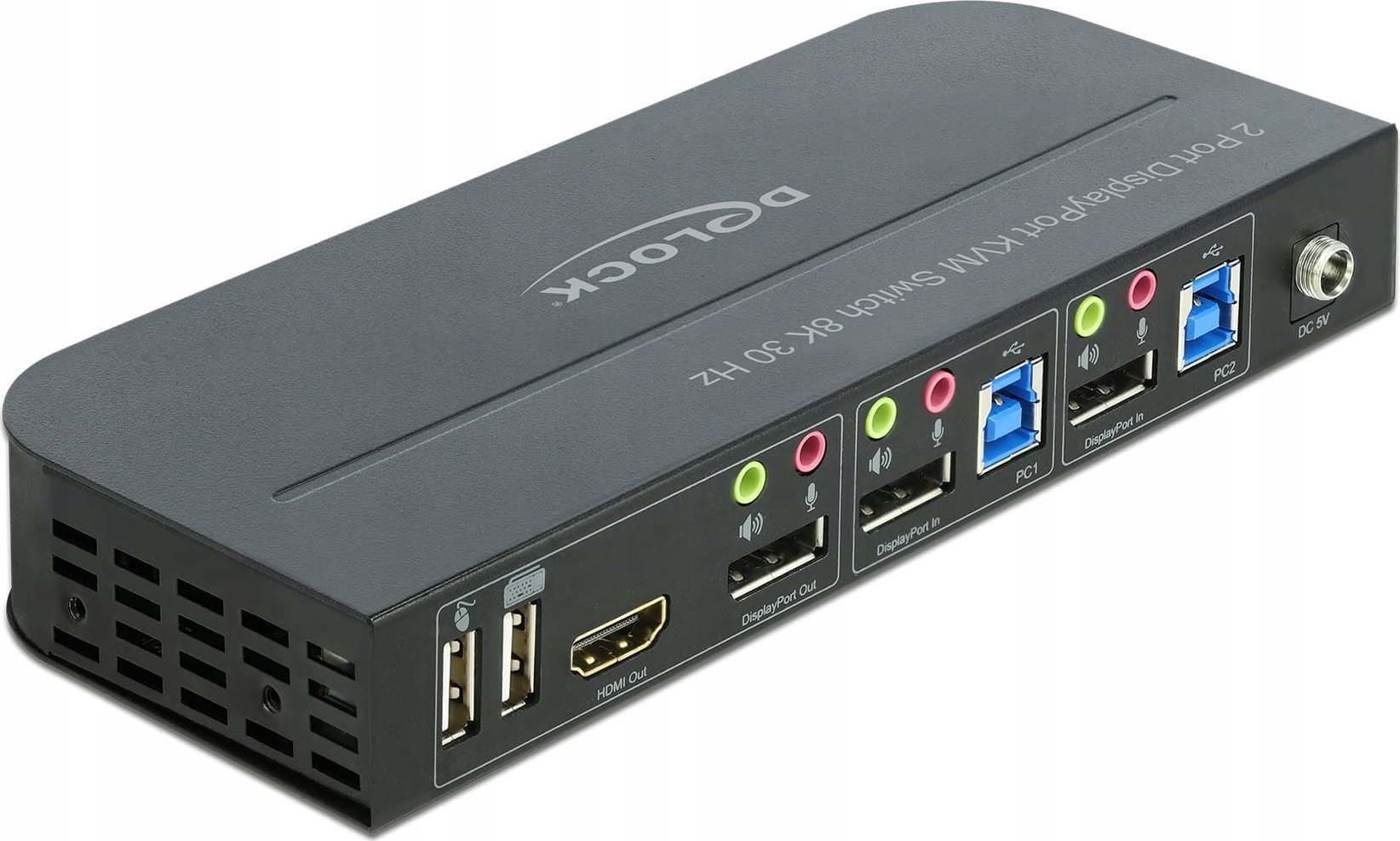 Przełącznik Delock DeLOCK DisplayPort 1.4 KVM switch 8K 30 Hz with USB 3.2 Gen 1, KVM switch