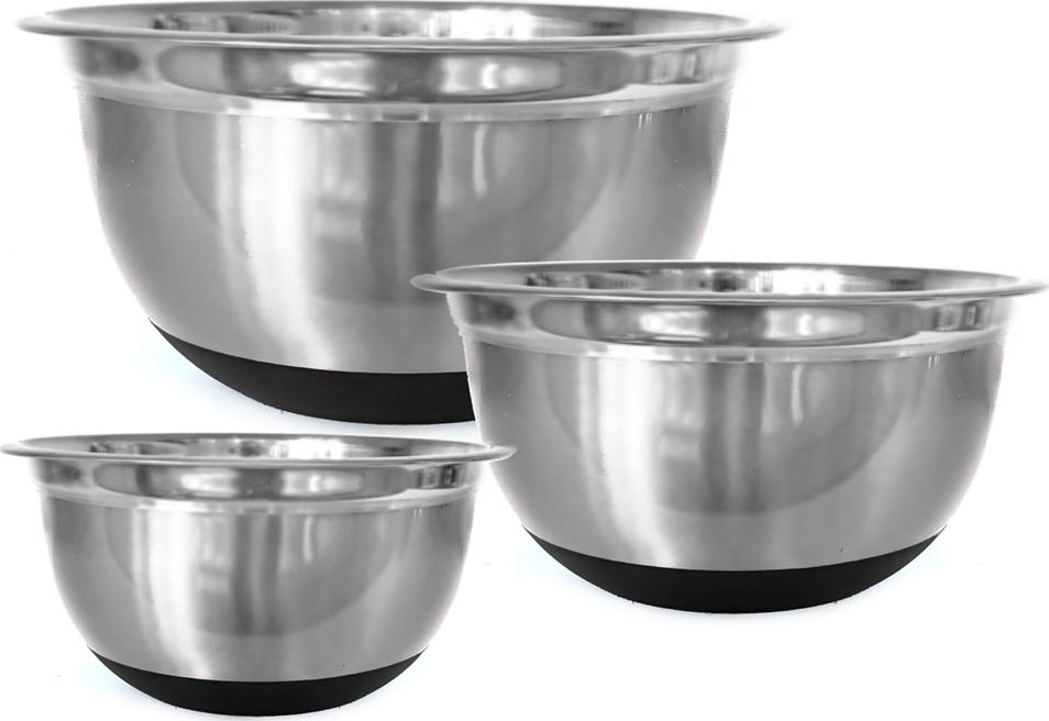 Klausberg ZESTAW 3 MISEK STALOWYCH Z PODSTAWĄ SILIKONOWĄ KLAUSBERG [KB-7388]