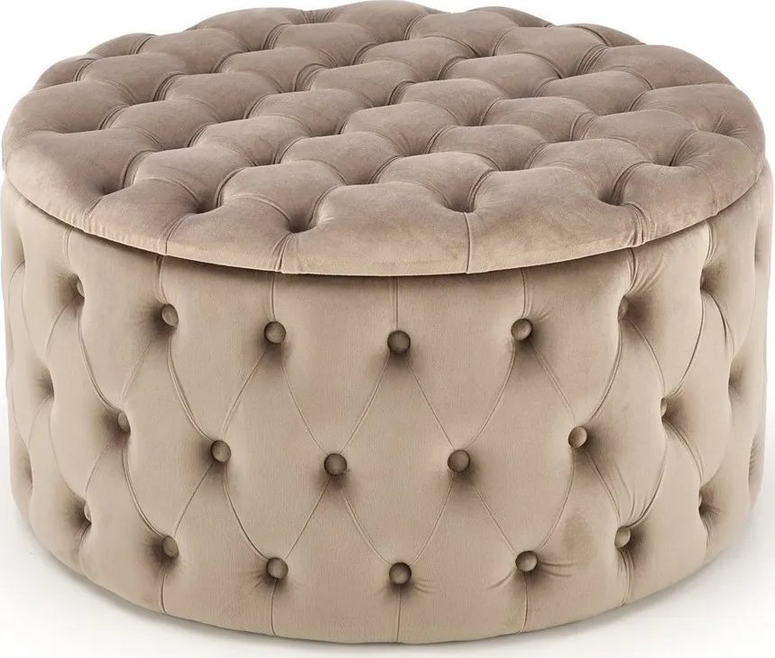 Halmar Pufa NUNEZ VELVET beżowa ze schowkiem HALMAR