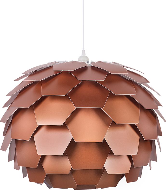 Lampa wisząca Beliani Lampa wisząca miedziana SEGRE duża