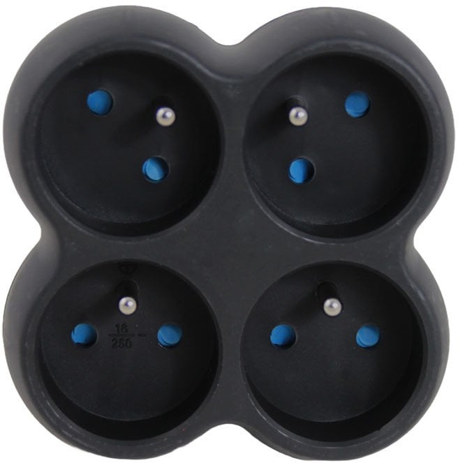 ELK314K Esperanza rozgałęźnik elektryczny 4 gn. czarny