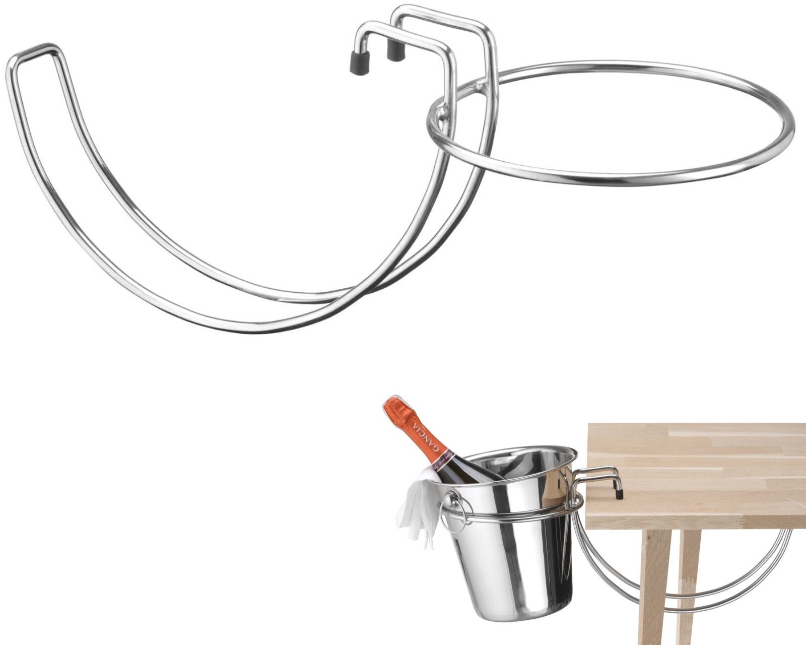 Bar Up Stojak na wiadro do szampana mocowany do blatu STAL śr. 194x193 mm