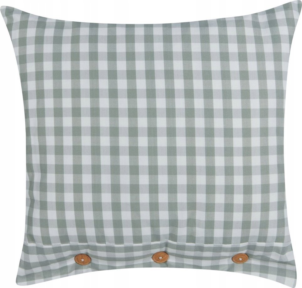 Beliani Poduszka dekoracyjna w kratę 45 x 45 cm zielono-biała TALYA