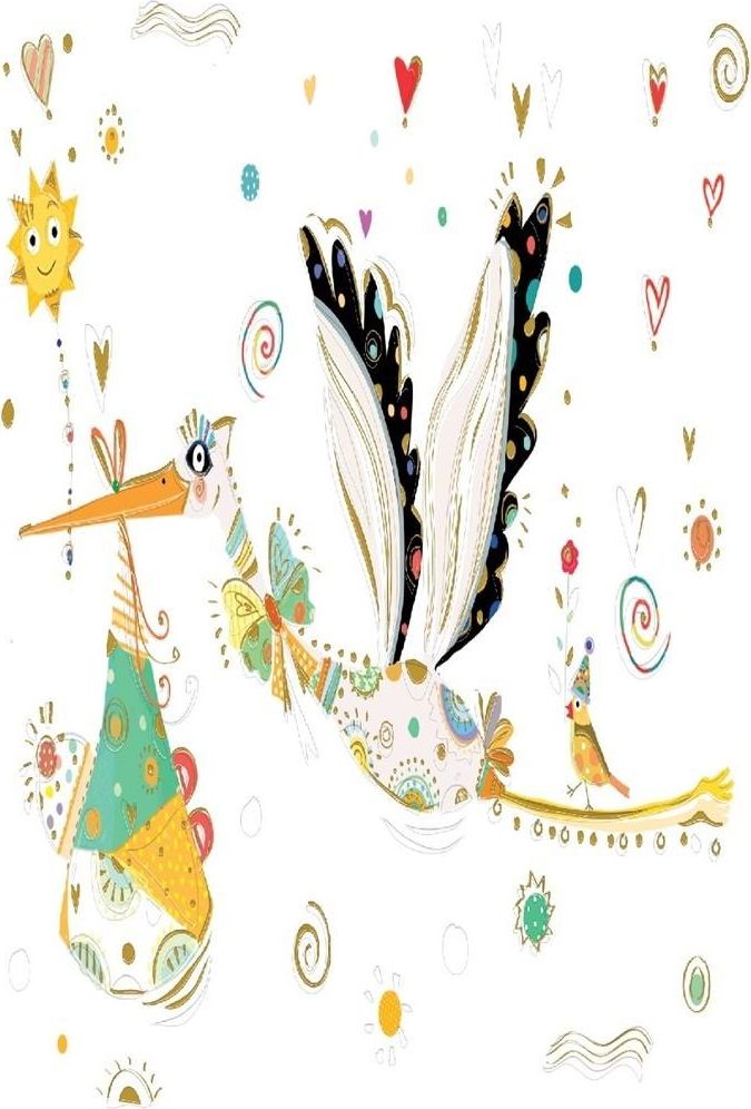 Turnowsky Karnet B6 + koperta Narodziny Bocian