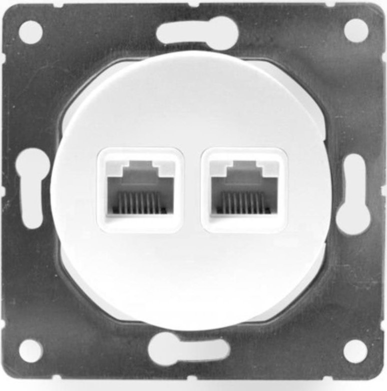 Electromalt ELECTROMALT OVAL GNIAZDO INTERNETOWE RJ45 + RJ11