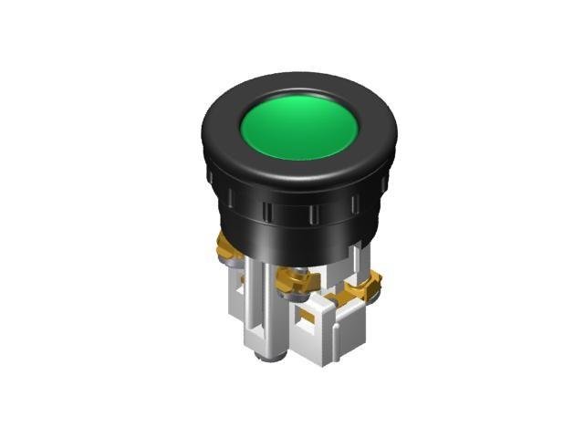 Promet Przycisk sterowniczy 38mm zielony z samopowrotem - W0-N1-1KP Z