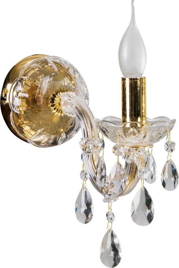 Kinkiet Candellux Kinkiet LAMPA ścienna MARIA TERESA 21-95742 Candellux klasyczna OPRAWA świecznikowa pałacowa złota