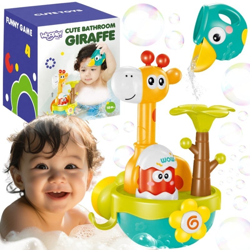 ZABAWKA DO KĄPIELI ŻYRAFA LEJKIEM NA PRZYSSAWKĘ DLA DZIECI KREATYWNA