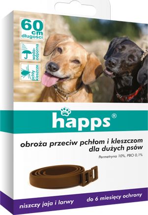 Happs Obroża Przeciw Pchłom I Kleszczom Dla Dużych Psów