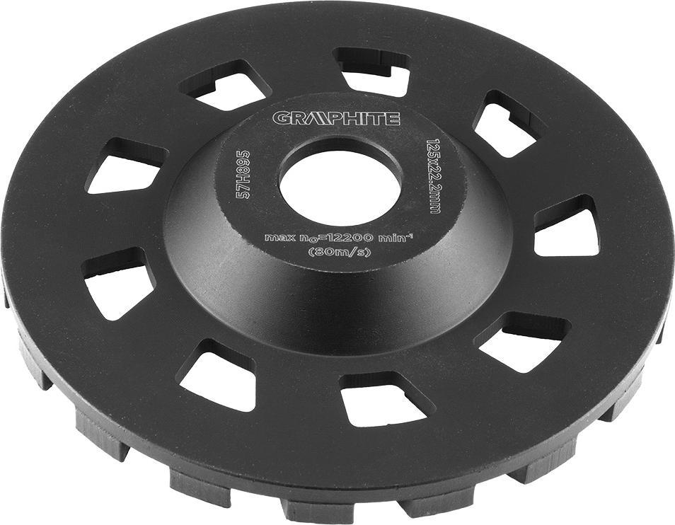 Graphite Tarcza diamentowa (Tarcza diamentowa szlifierska 125 x 22.2 x 5 mm, segment C)