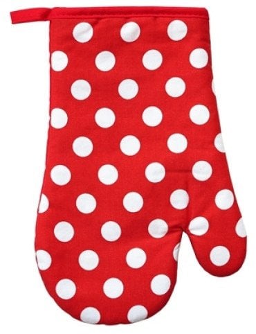 Karstumizturigs cimds sarkans ar baltiem punktiem 8032636010025