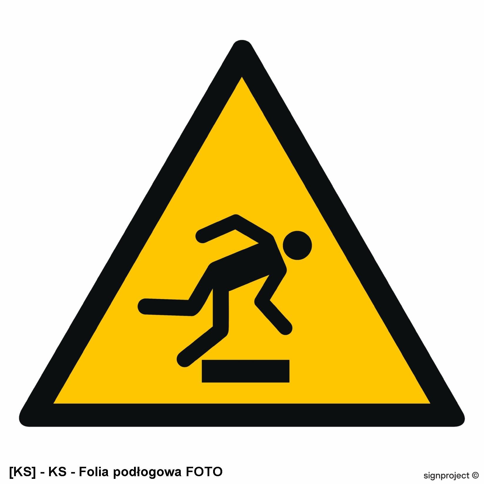 GD007 - Ostrzeżenie przed niebezpieczeństwem potknięcia się 100x100