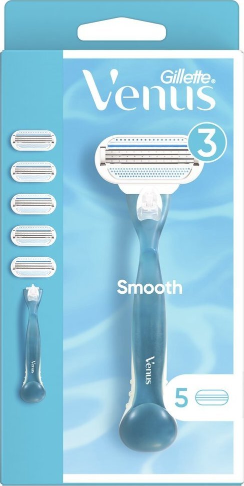 Zestaw do golenia dla kobiet Gillette Venus: żyletka, 1 szt. + dodatkowe głowice, 4 szt.
