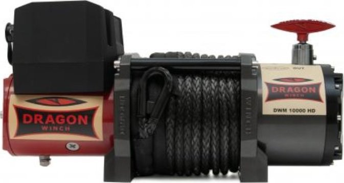 Dragon Winch Wyciągarka elektryczna DWM 10000 HD 12V, uciąg 4536 kg, lina 24 m (lina syntetyczna)