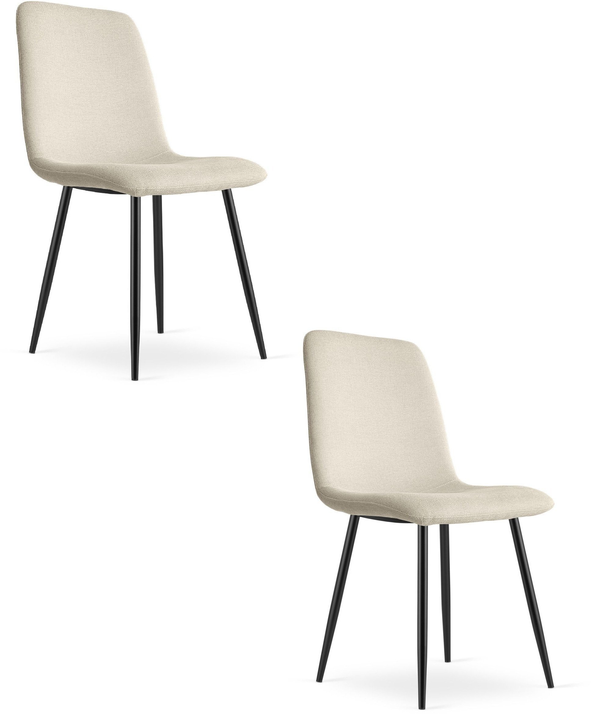 Krzesło RIFT - beż / nogi kolor czarny x 2